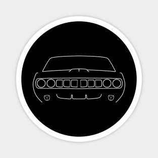 1971 vintage Plymouth Barracuda white outline graphic Magnet